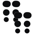 thumbnail image 1 of 12 Pcs Mesh Shoes Hole Repair Sticker Self-Adhesive Athletic Shoe Repair Patches, Mesh Fabric Patch Kit Quick Repair Shoes Tool Repair Stickers 3 Size for Home Sneaker Face & Lining Repair, Black, 1 of 8