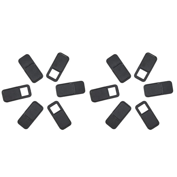 12 Pcs Metal Oval Shaped Webcam Cover Camera Slider Shutter Privacy Protect Cover for Laptop Tablet Phone Shutter (Black)