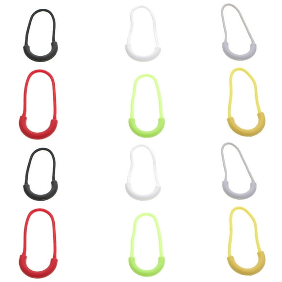 TABLZONE Zipper Pull Assorted Color Polyester Plastic for DIY Use 12Pcs