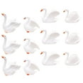 12 Pcs Micro Landscape White Swan Garden Swan Ornament Cute Swan