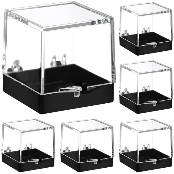 12 Pcs Mineral Display Boxes Set for Specimen Storage, Rock Collection, Necklace Holder, Square Case Organizer