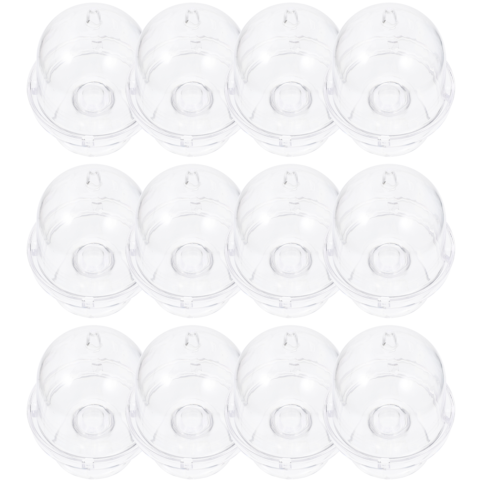 12 Pcs Mini Cake Cover Plates with Lids House Accessories Plastic