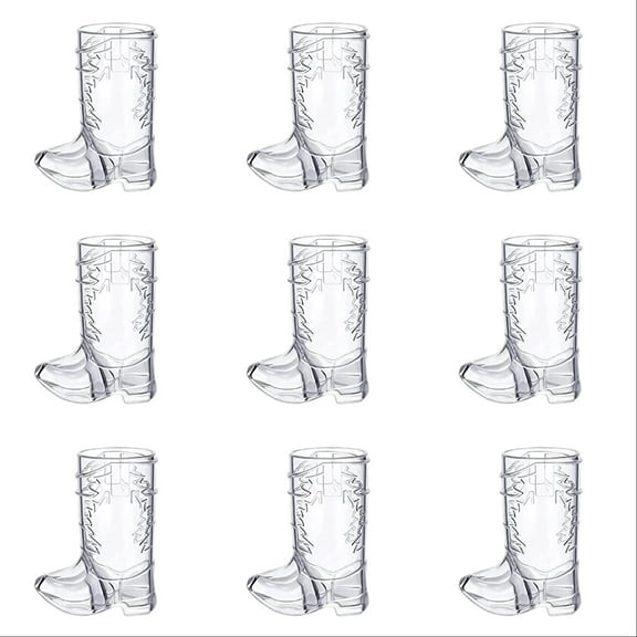 12 Pcs Mini Cowboy Boot Shot Glasses - Western Cowboy Mugs for Cowgirl Theme Party Decorations, Birthday, and Parties