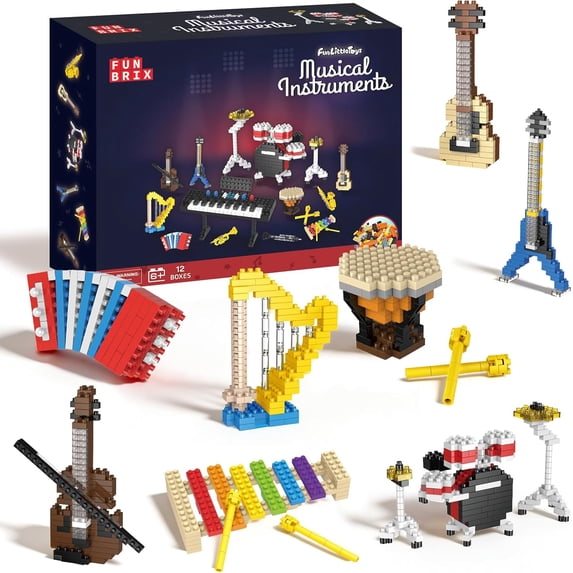Fun Little Toys, Musical Instrument Building Set, 12 Pack, Multicolor ...