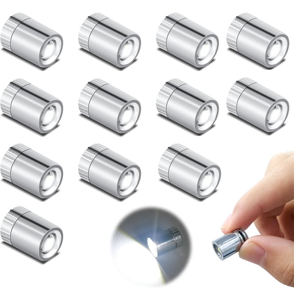 12 Pcs Miniature Led Lights,Duslogis Tiny Lights for Hand Craft,Miniature Light Battery Powered, Dollhouse Lights,Paper Lantern Birthday Party Indoor Outdoor Decoration Supplies (Cold White)