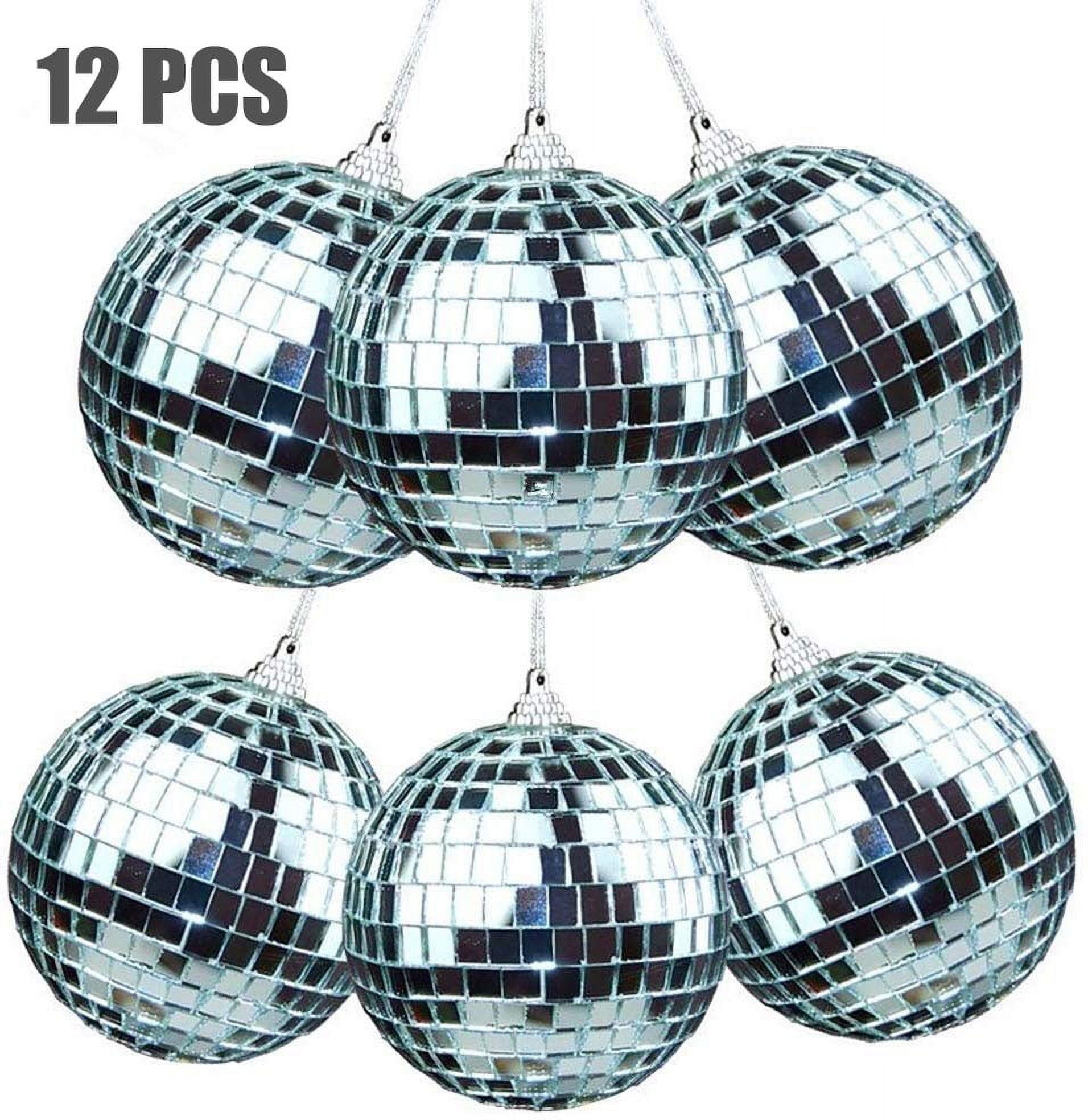 12 Pcs Mirror Balls Disco DJ Dance Decorative Stage Lighting
