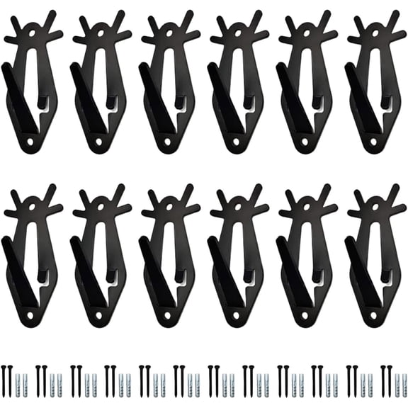 12 Pcs Mount Skull Hangers, European Mount Skull Hanger Euro Wall Mount Hanger for Deer Head, Pronghorn and Other Smaller Animals for Indoor and Outdoor Walls, Ceilings and Floors