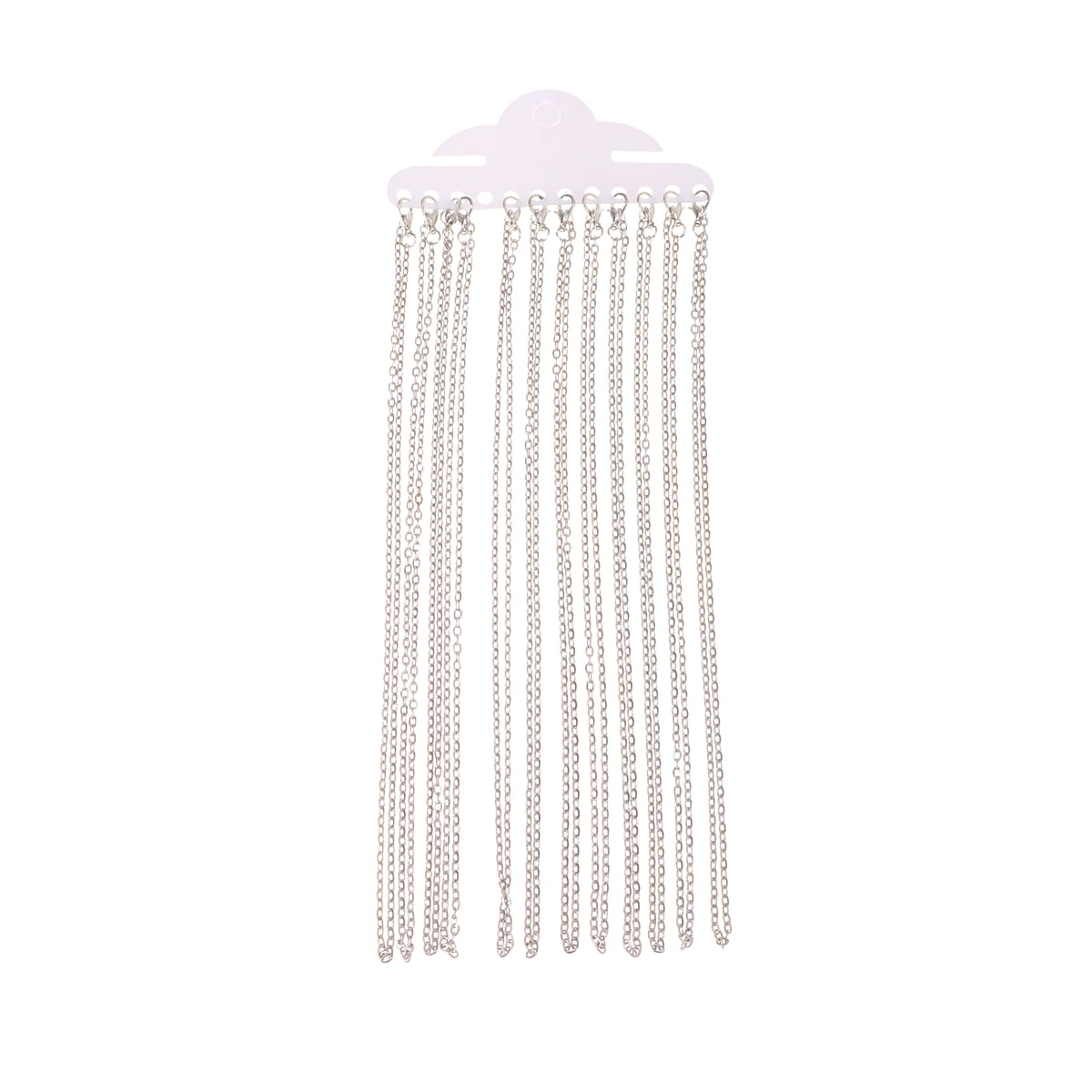 12 Pcs Necklaces Necklace Chain Charm Lobster Clasp Necklace Silver