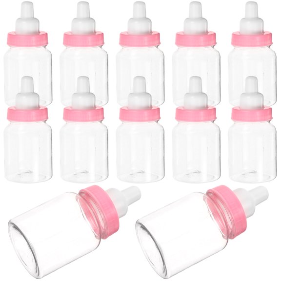 12 Pcs Candy Baby Bottle Para Clothing Boxes for Gifts Candies Blue Newborn Pink