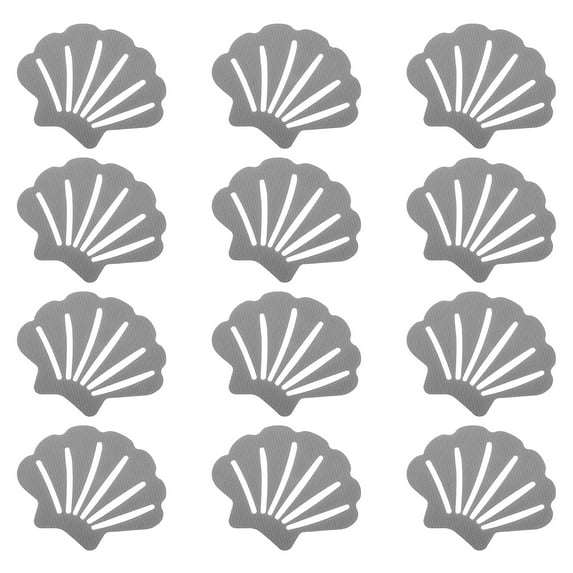 Uxcell 9 x 7cm Non Slip Bathtub Stickers Anti Slip Shower Cute Bathroom Floor 12Pcs Gray