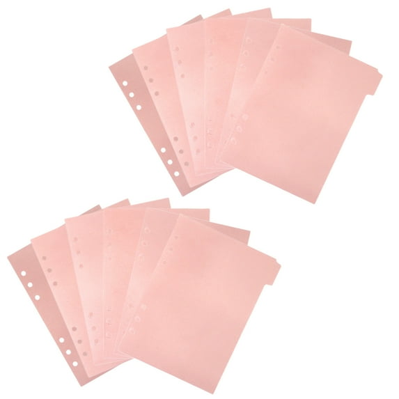 12 Pcs Notebook Separated Pages Binder Tabs Dividers Notepad Labels Loose-leaf Markers
