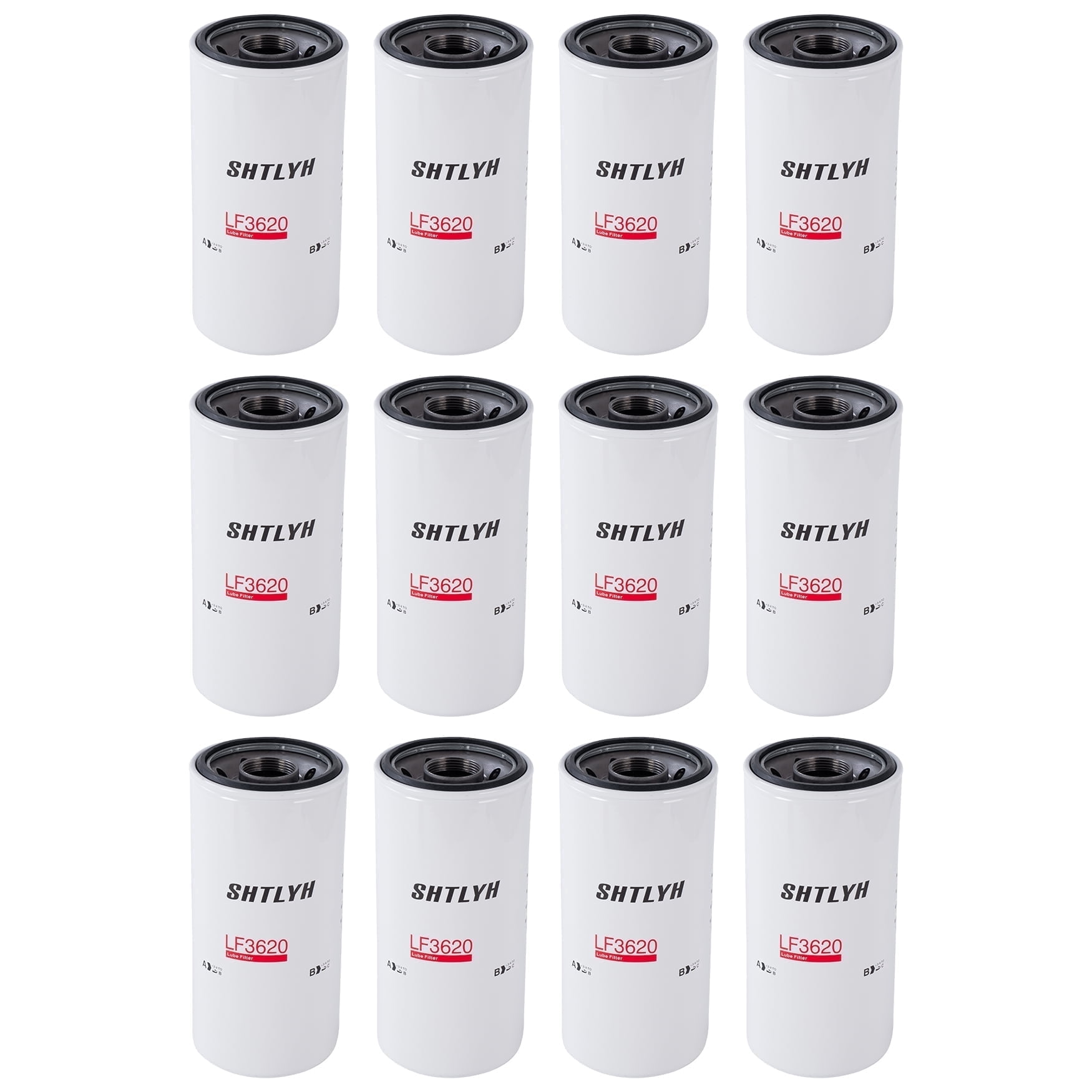 12 Pcs LF3620 Oil Filter Kit for Detroit Diesel Series 60, Replaces P552100