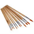 thumbnail image 1 of 12 Pcs Oil Paint Brush Acrylic Paintbrush Pointy Artist Set Detail Paintbrushes, 1 of 5
