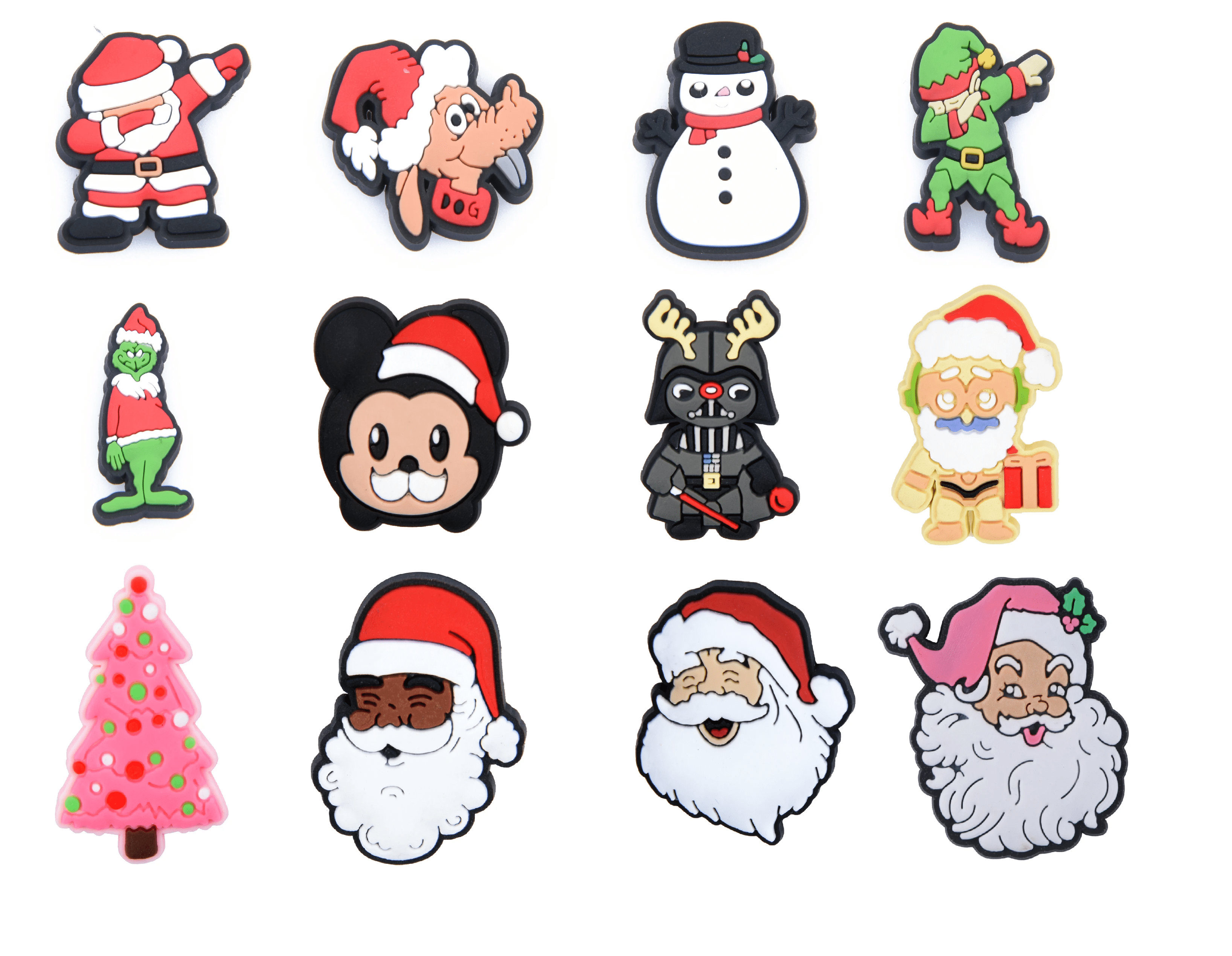 12 Pcs PVC Croc Charms Christmas Shoe Charm Beautiful Christmas and