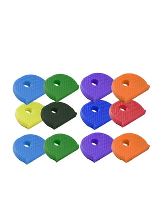 SAFEGUARD 12 Piece Color Key Toppers Set, Vibrant Key Identification Rings, Durable & Reusable