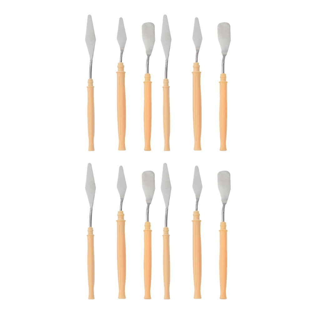 12 Pcs Painting Utility Knife Spatulas Art Tools Accessories Metal