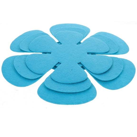 12-Pack White Pan Protectors Flat Skillet and Pot Pads for Cookware Stacking, Non- Tableware Mats to Prevent