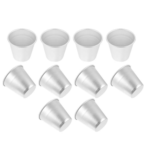 12 Pcs Pans Tin Alloy Pudding Cup Cake for Baking