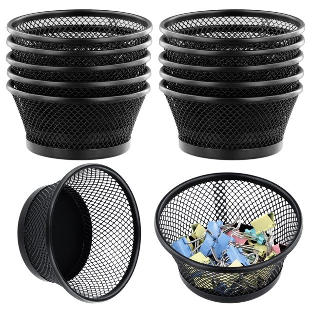 12 Pcs Paper Clip Holder, Metal Mesh Binder Clip Dispenser, Fashion