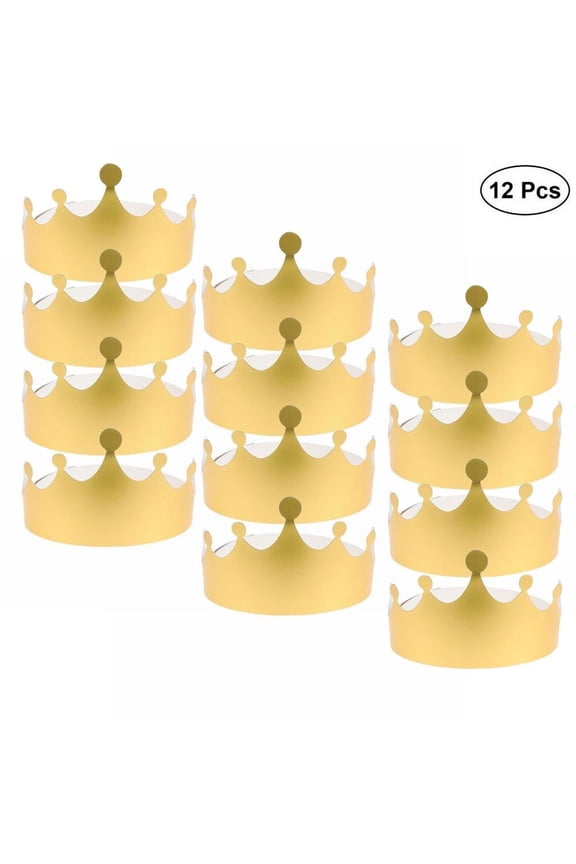 12 Pcs Paper Crown Hats Party Supplies for Costume Bridal Shower