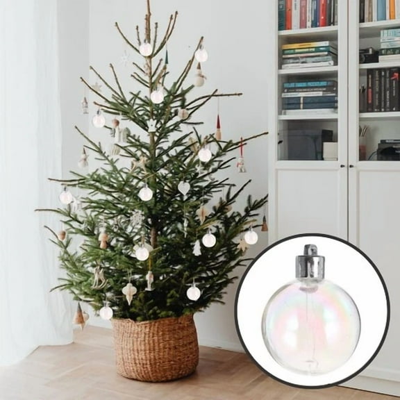 12 Pcs Pearl Bubble Ball Color Baubles Christmas Decoration Ornaments