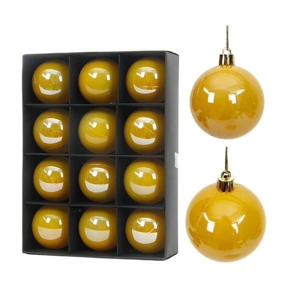 12 Pcs Pearl Christmas Balls 2.36 Inch Christmas Hanging Baubles Shatterproof Xmas Tree Balls Ornaments for Holiday Wedding Party Home Decor