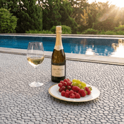 Beefurni Pebble Stone Deck Tiles, 12 Piece Interlocking Plastic Flooring, Waterproof Textured Surface, Gray