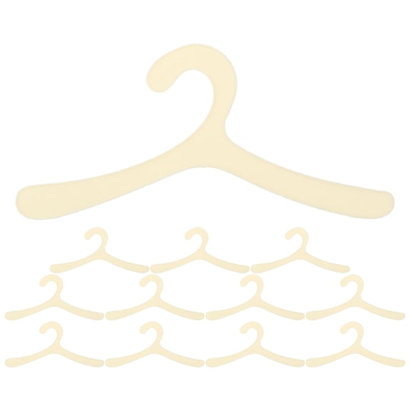 12 Pcs Pet Clothing Hanger Coat Dog Clothes Hangers Beige