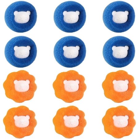 12 Pcs Pet Hair Remover for Laundry - Reusable Lint Remover Washing Balls for Laundry Dryer Washing Pet Hair Catcher Remover Ball