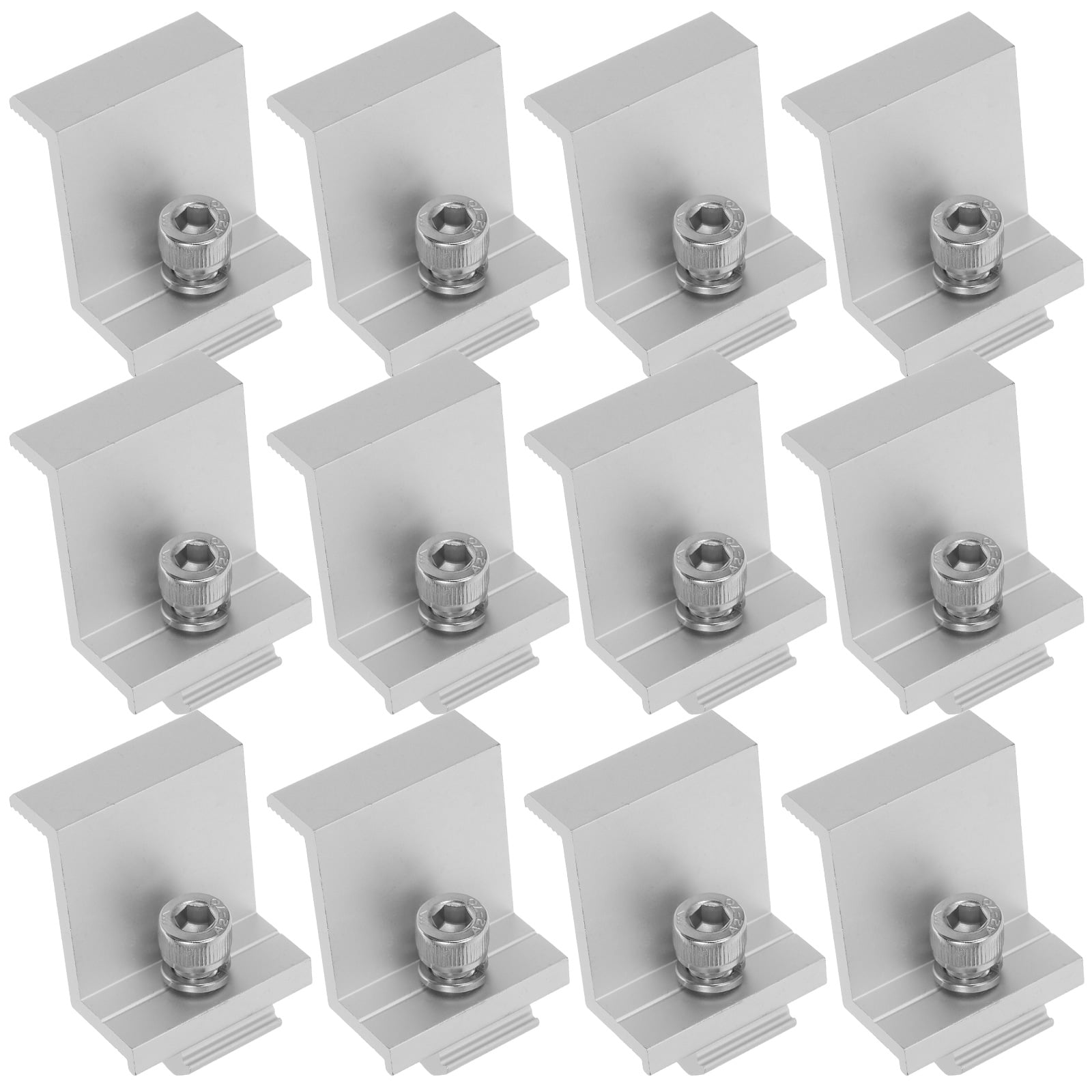 12 Pcs Photovoltaic Bracket Panel Rack Clips Solar Panel Battery Bracket Clamp Solar Panel Fixing Clip