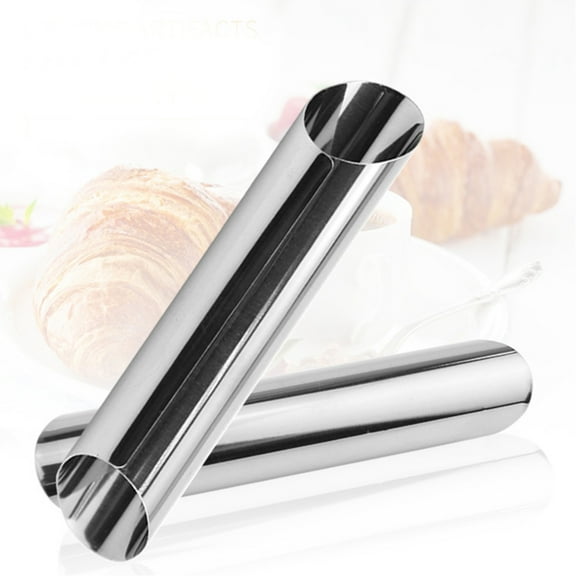 GOOHOCHY 6 Pcs Stainless Steel Spiral Cannoli Tubes for Baking Silver Color