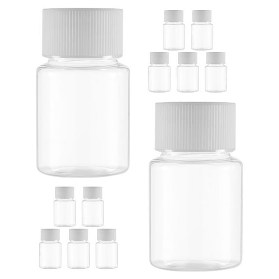12pcs Pill Bottle 30ml Empty With Cap Pill Storage Bottle Medicine Bottle Container
