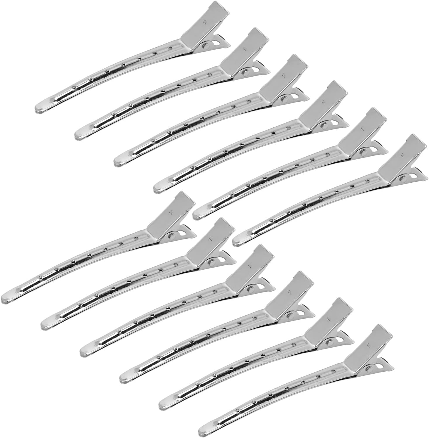 12 Pcs Pin Curl Clips, Duckbill Hair Clips, Hair Sectioning Clips For Women, Stainless Steel