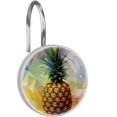 12 Pcs Pineapple Geometric Pattern Stainless Steel Bathroom Shower