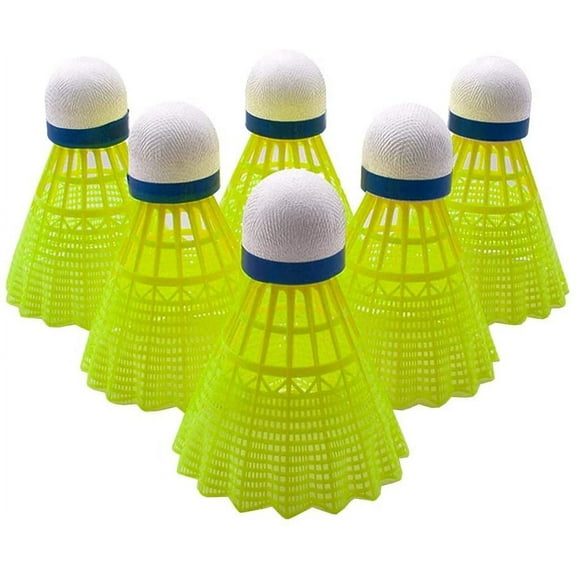 12 Pcs Plastic Badminton ShuttleCocks Shuttles Indoor Outdoor Sport Training Badminton Birdies Balls, Random Color
