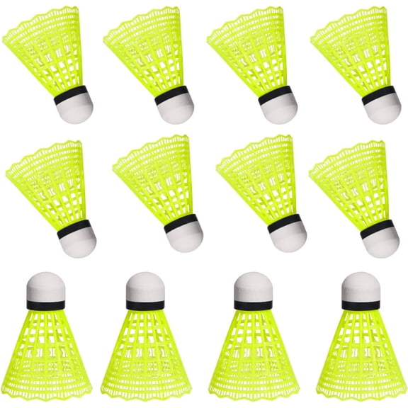 12 Pcs Plastic Badminton Shuttlecocks,Bexikou High Speed Badminton Balls with Great Stability and Durability, Indoor Outdoor Shuttlecock for Training Exercise Gym Fitness Game