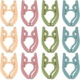 12 Pcs Plastic Folding Clothes Hangers Portable Travel Hangers