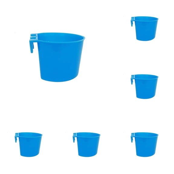 12 Pcs Plastic Hanging Cage Cups for Small Pets, 8 oz Feeders and Waterers for Bird Rabbit Chicken Pigeon Coop, Wire Cage Feeding Dishes for Poultry and Small Animals (3.27x3.27x2.36 Inch)