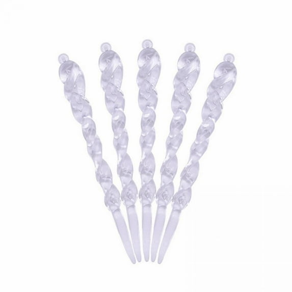 Icicle Ornaments Clear Twisted Icicle Christmas Tree Decorations Artificial Winter Hanging Decor for Christmas Tree Home Festival Decorations