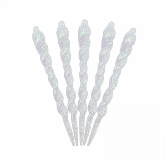 12 Pcs Plastic Hanging Icicles Drop Ornament for Christmas Tree Wedding Party Decorations