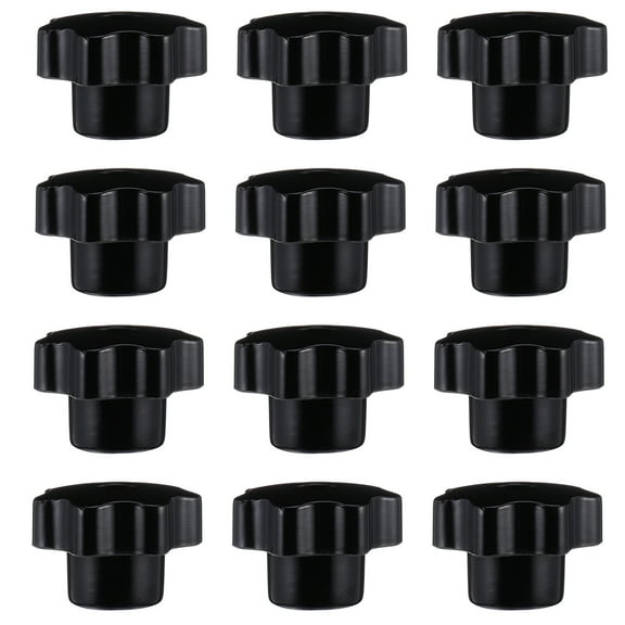 12 Pcs Plastic Knurled Clamping Nuts Knob Handle Star Knob Threaded Hand Knob