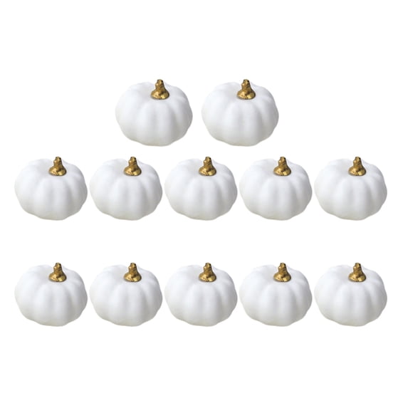 12 Pcs Plastic Pumpkins Fall Thanksgiving Pumpkins Ornaments Fall Tree Decorations Desktop Autumn Harvest Pumpkin Ball Decor for Halloween Party Tree Farmhouse Home 3 Inch