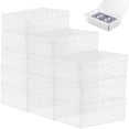 12 Pcs Playing Deck Card Cases Clear Plastic Trading Card Storage Box