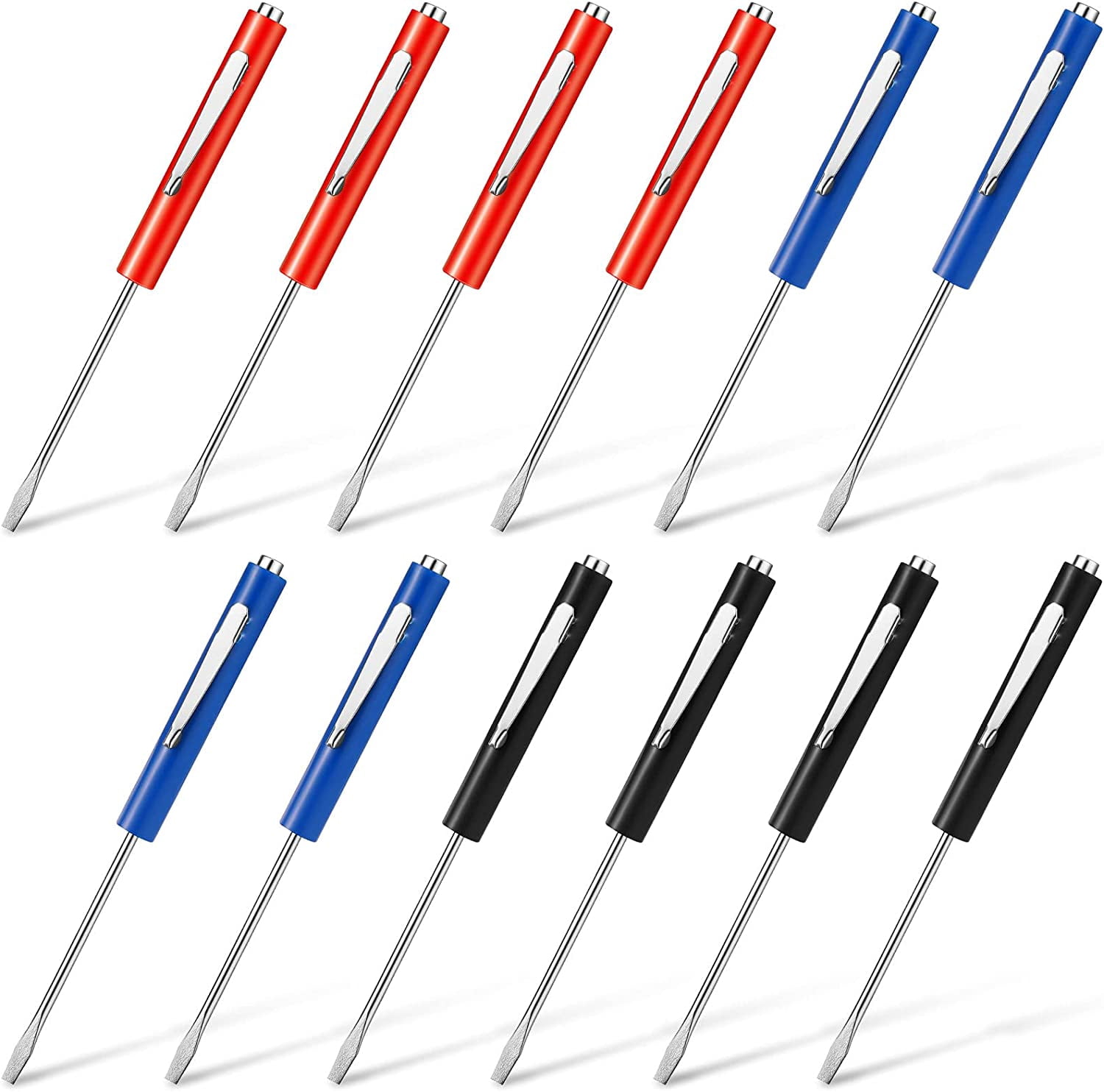 Screwdriver Clips 12 Pcs Pocket Screwdriver Magnetic Mini Tops and Pocket Clips with ...