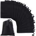 thumbnail image 1 of 12 Pcs Polyester Drawstring Bags Black Nylon Bags Drawstring Storage Bags with Toggle Gift Bags Jewelry Pouches, 1 of 9