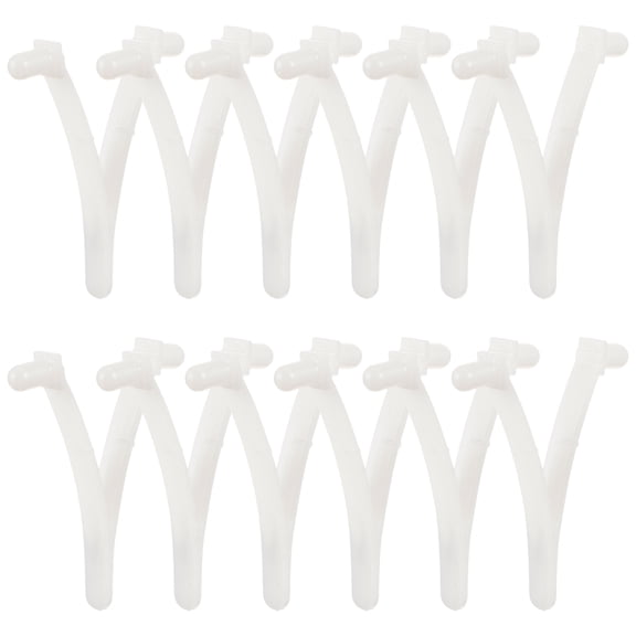 12 Pcs Pool Clips Liner Basket Bar Clamps White