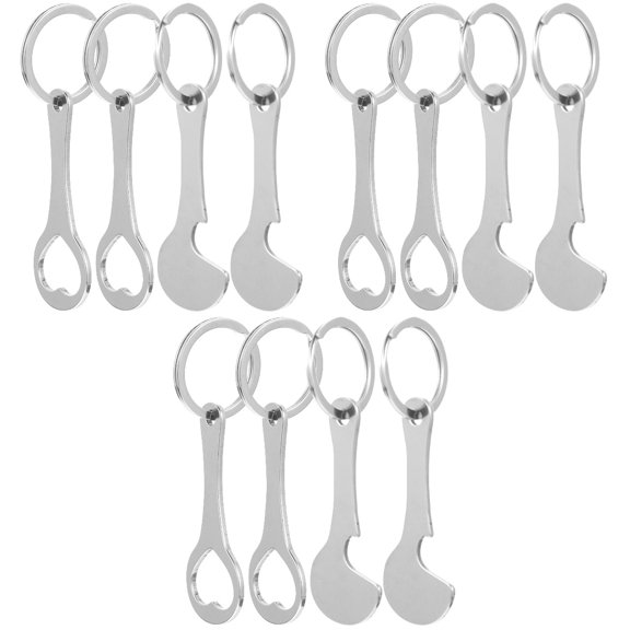 12 Pcs  Portable Trolley Removers Metal Shopping Trolley Tokens Multi-functional Trolley Tokens