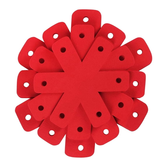 12 Pcs Pot Pan Protectors, Larger and Thicker Felt Pot Pan Protectors, Non-Stick Cookware Dividers & Separators, Stacking Pads to Prevent Scratches on Pans & Cookware, 4 Different Sizes, Red