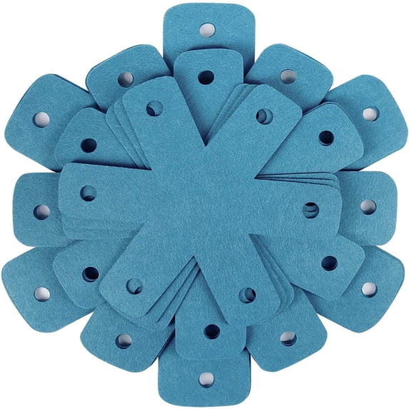 12 Pcs Pot Pan Protectors, Larger and Thicker Felt Pot Pan Protectors, Non-Stick Cookware Dividers & Separators, Stacking Pads to Prevent Scratches on Pans & Cookware, 4 Different Sizes, Blue