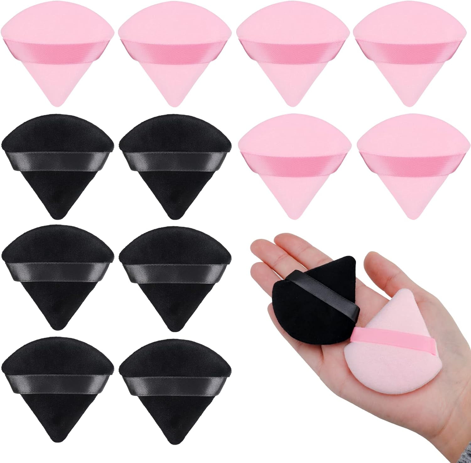 12 Pcs Powder Puff Triangle Powder Puff, Soft Triangle Makeup Puff